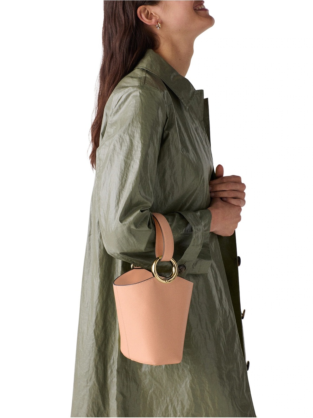 kate spade Peach Mini Bucket Bag with Gold Ring